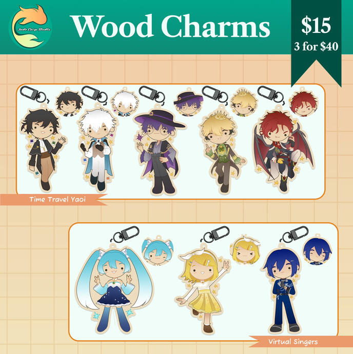 Wood Charms